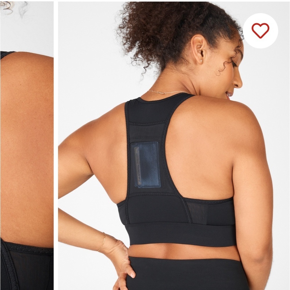 Fabletics | Classic Black Sports Bra with Phone holder Size S - Picture 3 of 7